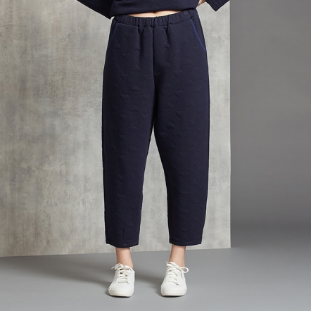 心形包紗長褲-深丈青