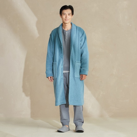 男裝 | 搖粒絨長外套-暮光綠