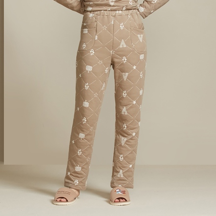 海鸚鵡包紗長褲-摩卡棕