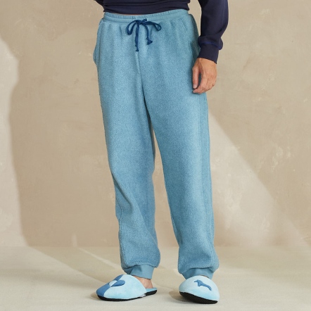 男裝 | 搖粒絨長褲-暮光綠