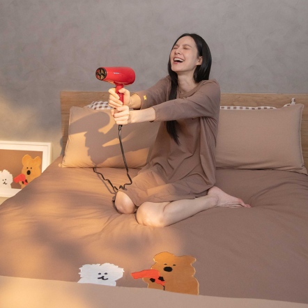 DINOTAENG | 吹眠曲 被套組-可可棕