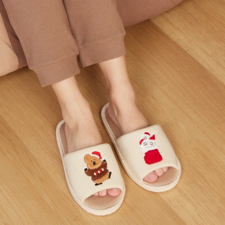 DINOTAENG | 冬日開口室內拖鞋-象牙白(M/L)