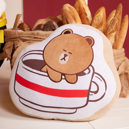 LINE FRIENDS｜熊大咖啡杯抱枕