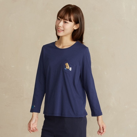 DINOTAENG | 電玩繡花上衣-星海藍(lán)