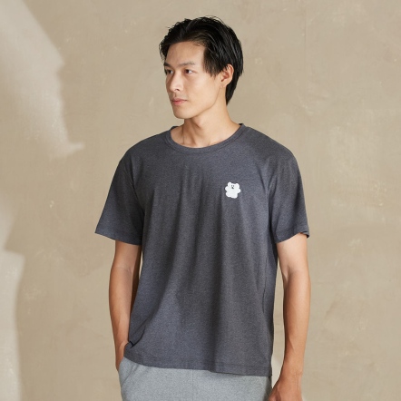 DINOTAENG | BOBO圓領短袖上衣-永恆灰