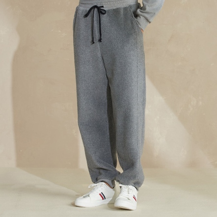 男裝 | 搖粒絨長褲-岩石灰