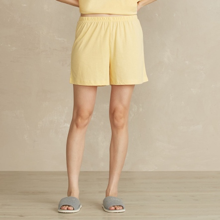 【薄荷紗】網路限定 | 素面短褲-金合歡黃