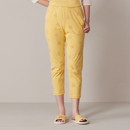 DINOTAENG｜QUOKKA & BOBO 印花八分褲-盛夏黃